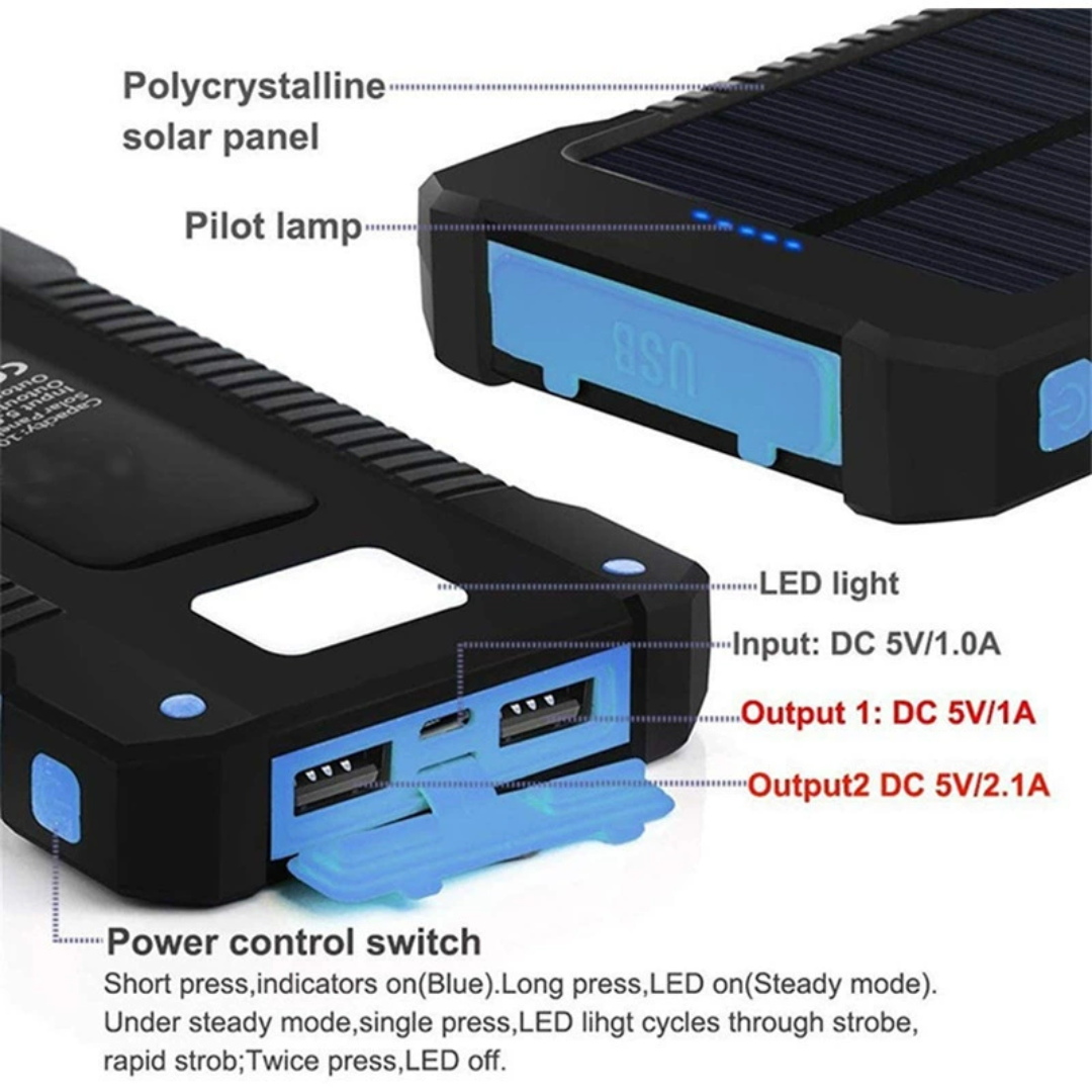 🔥Hot Sale 50% Off 💥Waterproof Solar Power Bank