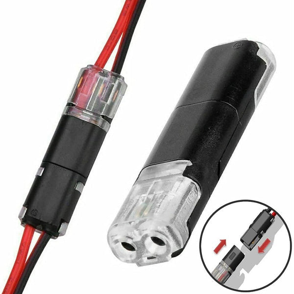 🔥🎄 Christmas Time Limited Offer -🔌2-Pin Solderless Wire Connector – Compact Plug for LED Strips & 18–22 AWG Cables