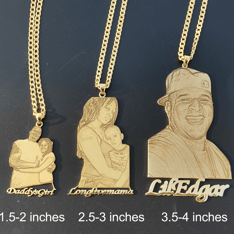 Custom Photo Engraved Pendant Necklace