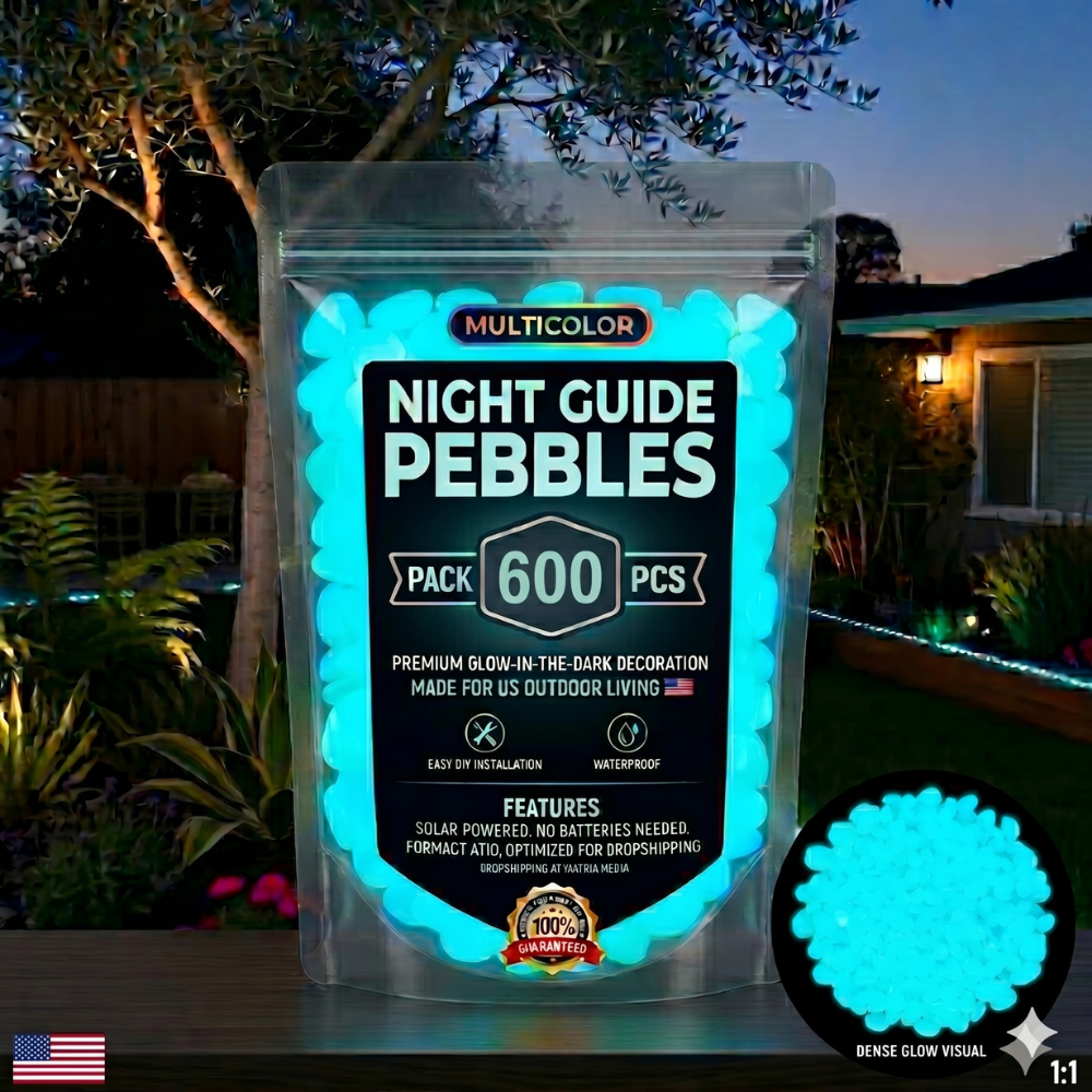 🌈Colorful Glow-in-the-Dark Garden Stones
