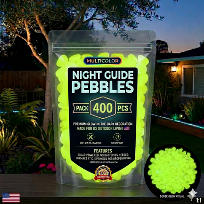 🌈Colorful Glow-in-the-Dark Garden Stones